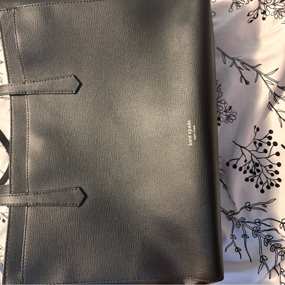 Kate Spade Black Leather Tote Bag